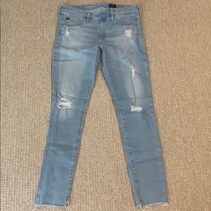 AG Legging Ankle light wash distressed jeans